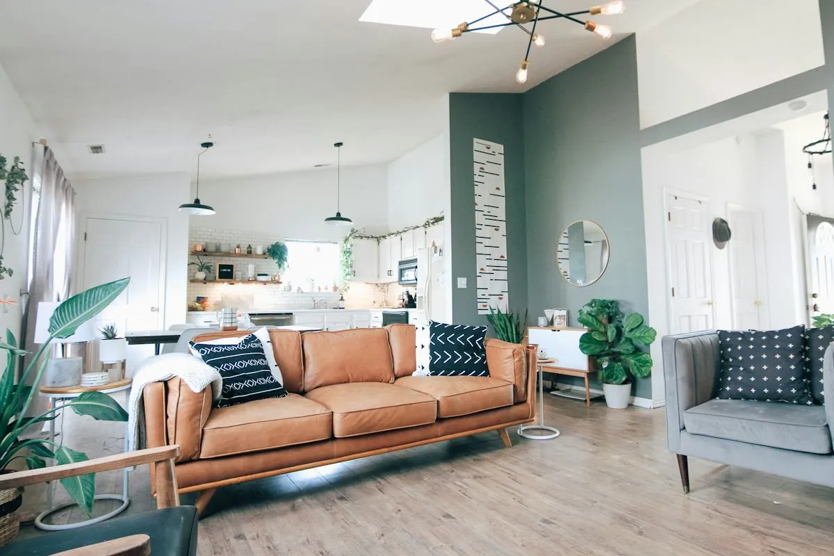 Contemporary living room arranged for a furniture concept