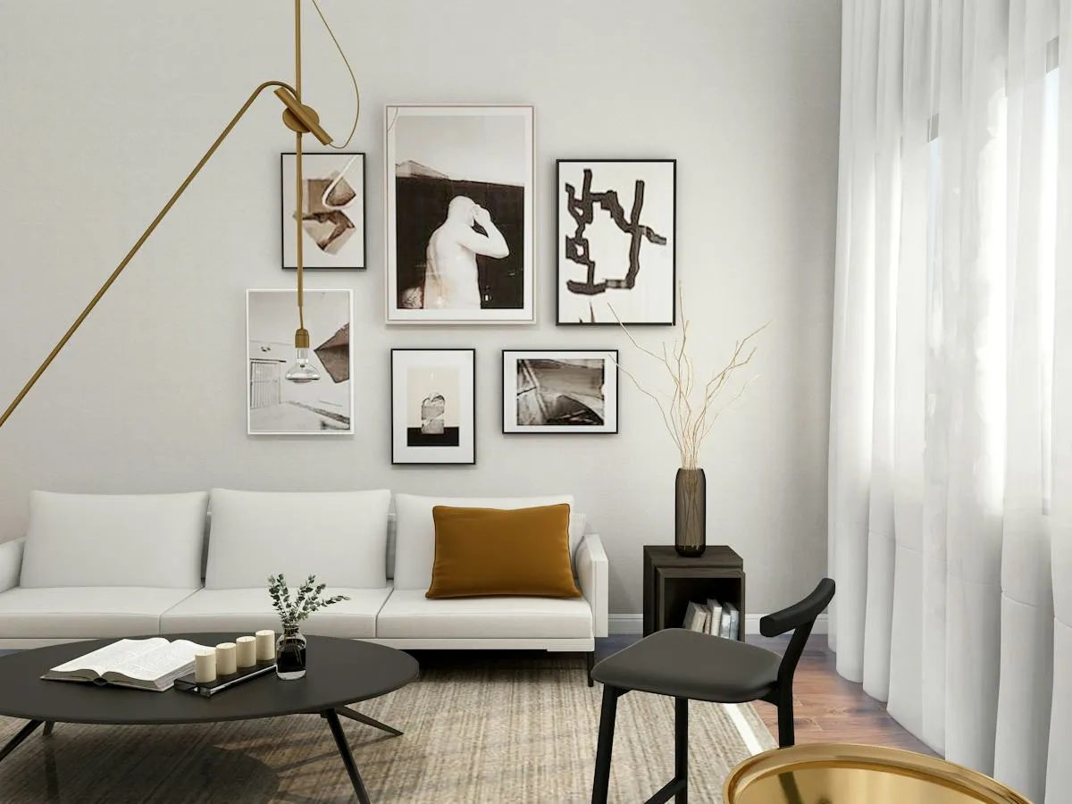 Light-filled living space after bespoke furniture installation
