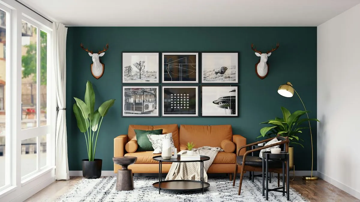 Contemporary lounge styling with organic textures