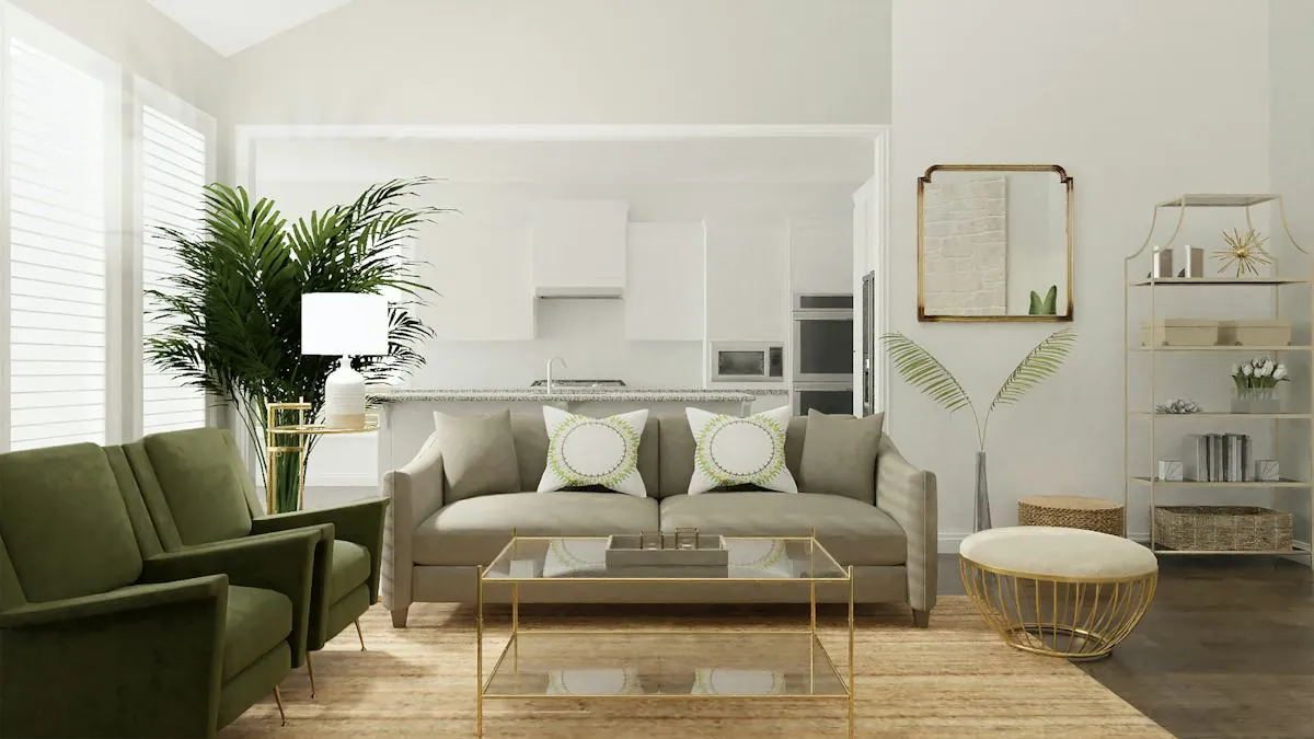 Comfortable living space with timeless furniture design